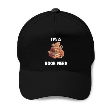 Discover Im A Book Nerd Baseball Caps