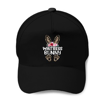 Discover Matching Funny Leopard Print Bunny Waitress Easter Baseball Caps
