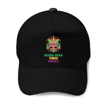 Discover Priest Mardi Gras Vibes Baseball Tees Baseball Caps
