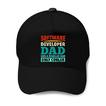 Discover Software Developer Dad Computer Programmer Coding 2 Baseball Tees Baseball Caps