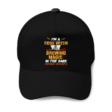 Discover Halloween Programmer Coder Software Web Developer Coding Baseball Caps