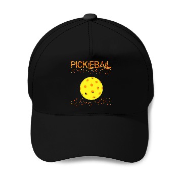 Discover Dot Circle Pattern Pickleball Player Baseball Caps