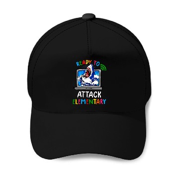 Discover Ready To Attack Virtual Elementary Shark Back To School Baseball Tees Baseball Caps