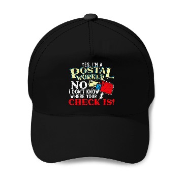 Discover Yes Im A Postal Worker Baseball Caps