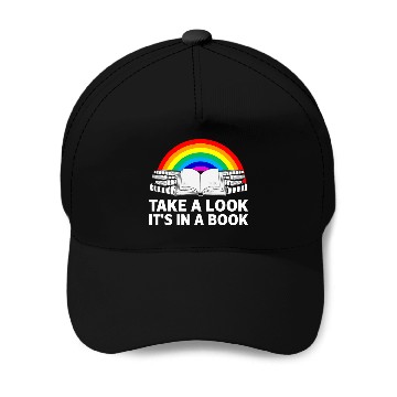 Discover Cute Book Reader Rainbow Book Zip Baseball Caps
