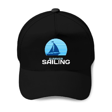 Discover Summer Sailing Boat Ocean Baseball Tees Baseball Caps