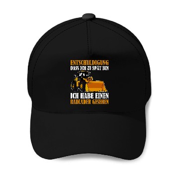 Discover Wheel loader construction site building worker 4 Baseball Tees Baseball Caps