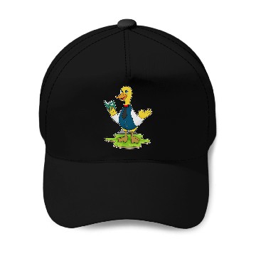 Discover Duck Reading Book Zip Baseball Caps