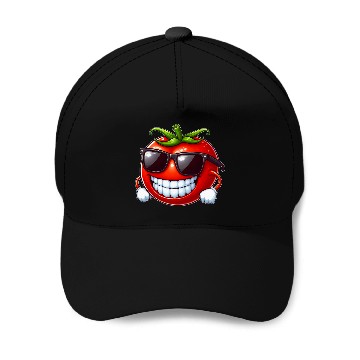 Discover Cool Tomato Sunglasses Red Cartoon Baseball Tees Baseball Caps