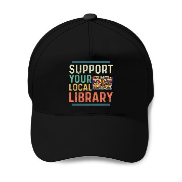 Discover Support Your Local Library 2 Zip Baseball Caps