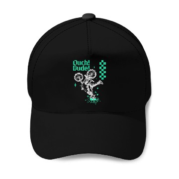 Discover Ouch Dude BMX Gone Wrong Face Baseball Caps