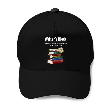 Discover Funny Writing Author Writers Block Imaginary Friends Baseball Tees Baseball Caps