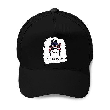Discover Cheer Mom USA Flag 1 Baseball Tees Baseball Caps
