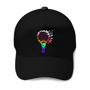 Discover Padel Racket Butterflies Baseball Caps