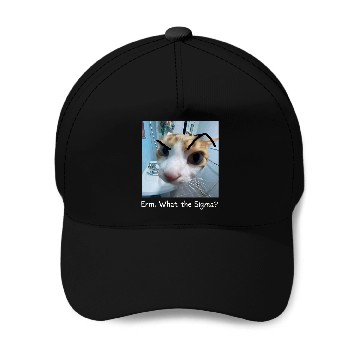 Discover Erm What the Sigma Funny Cat Meme 1 Baseball Tees Baseball Caps
