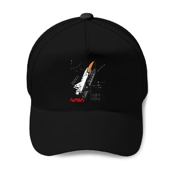 Discover NASA Space Shuttle chalk drawing Worm Logo Baseball Tees Baseball Caps