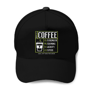 Discover Coffee Level Up Your Mornings Baseball Caps