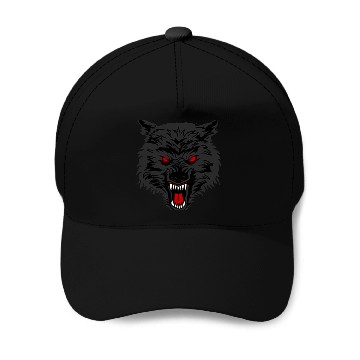 Discover Wolf Snarl [Opology] Baseball Caps