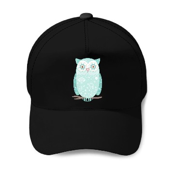 Discover A snow owl Baseball Caps