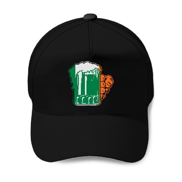 Discover Irish Beer Mug Flag Baseball Caps