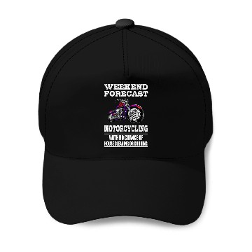 Discover Weekend Forecast Motorcycling Motorcycle Baseball Caps