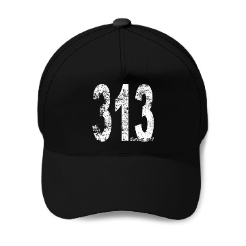 Discover Vintage Detroit Area Code 313 Baseball Caps