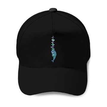 Discover Never Give a Narwhal a Library Card Baseball Caps
