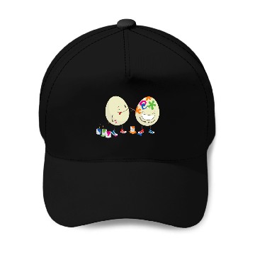 Discover Happy Easter eggs decorating each other Baseball Caps