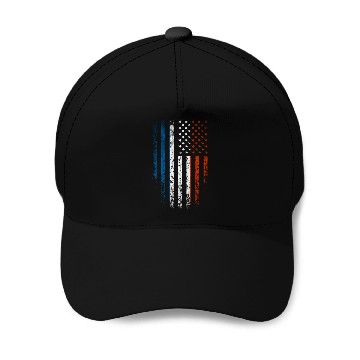 Discover France US Flag Grunge Baseball Caps
