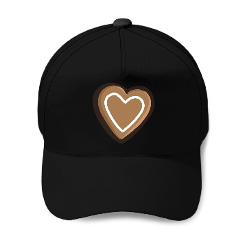 Discover Gingerbread heart Baseball Caps