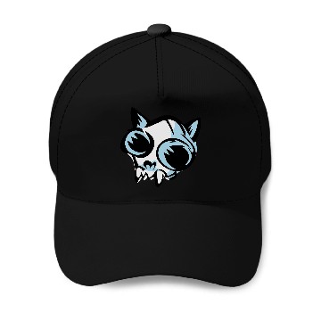 Discover cat skull Baseball Caps