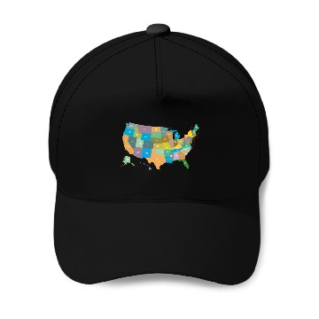 Discover US States Baseball Caps