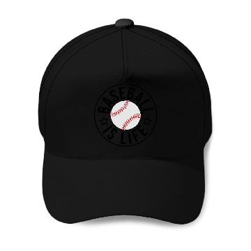 Discover Baseball is Life Baseball Caps