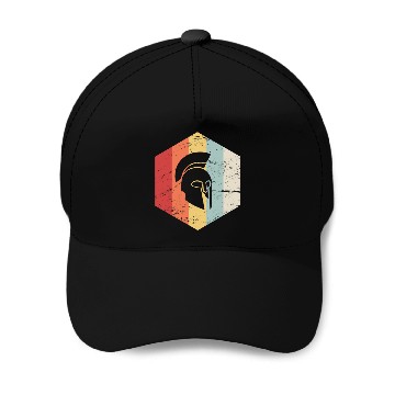 Discover Retro Sparta Helmet Icon Baseball Caps