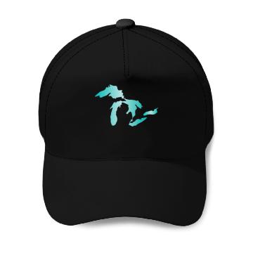 Discover Great Lakes Aqua Baseball Caps