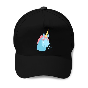 Discover Sad Unicorn Baseball Caps