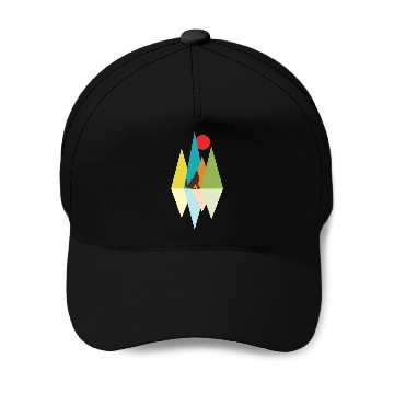 Discover wolf mountain Baseball Caps