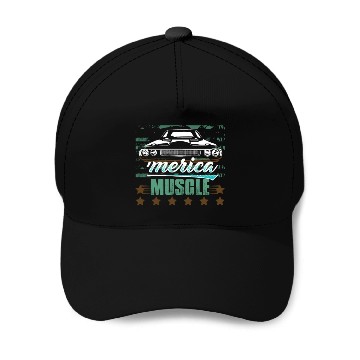 Discover 'Merica Muscle Car Baseball Caps