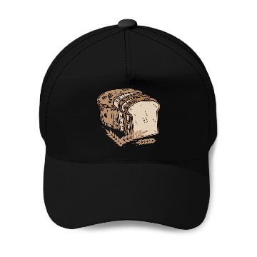 Discover Toast Bread Cereal Slice Flour Wheat Baseball Caps
