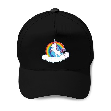 Discover Rainbow Unicorn Love Baseball Caps