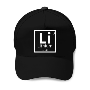 Discover Lithium — Periodic Table Element 3 Baseball Caps