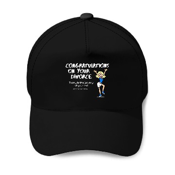 Discover Congratulations on Your Divorce - White Baseball Caps