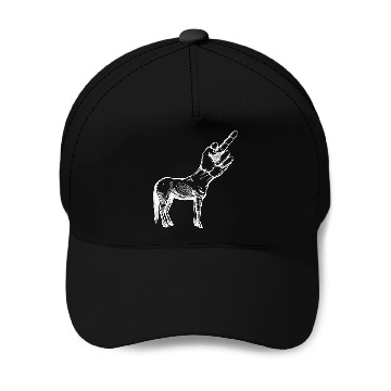 Discover Unicorn Middle Finger Original Nerd Baseball Caps