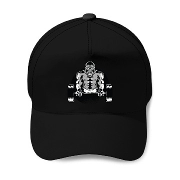 Discover Gorilla Dumbell Baseball Caps