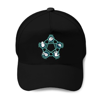 Discover ROCK PAPER SCISSORS LIZARD SPOCK Baseball Caps