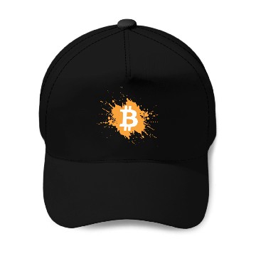 Discover Bitcoin Crypto Cryptocurrency Splash Baseball Caps