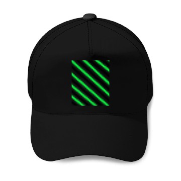 Discover Black neon green pattern Baseball Caps