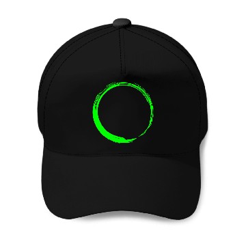 Discover Circle Design Green Baseball Caps