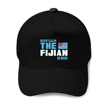 Discover Keep Calm Fiji / Gift Flag Baseball Caps
