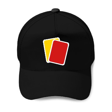 Discover Red yellow card Baseball Caps